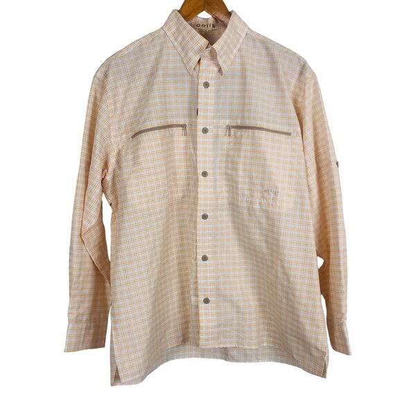 ORVIS Open Air Caster Button Up Shirt Sz Large Long-Sleeve Yellow Plaid NWT - Picture 1 of 11